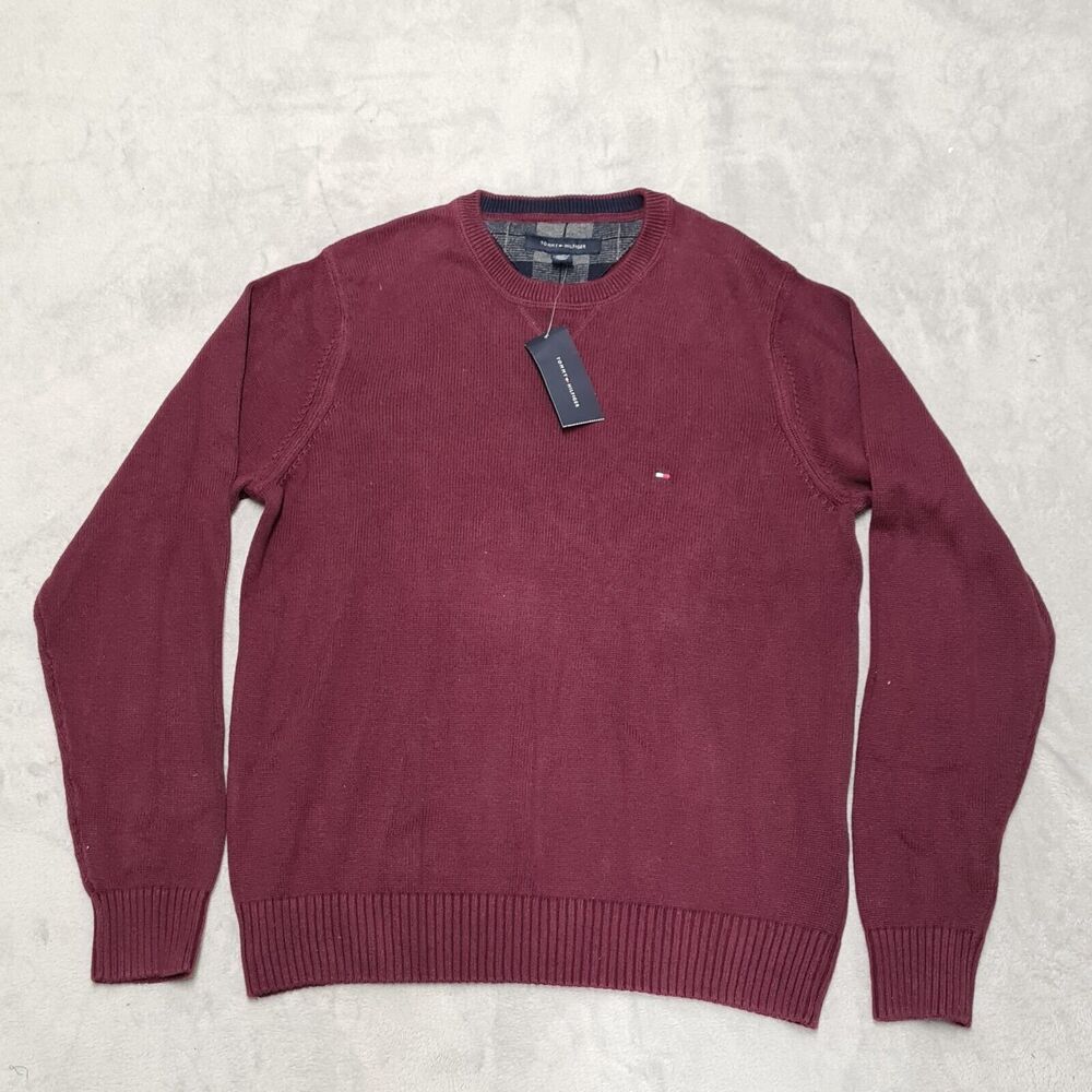 Tommy Hilfiger Crew Neck Sweater Mens SMALL Pullover Golf Preppy Activewear Gorp